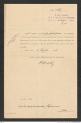 k.k. naturhistorisches Hofmuseum, Intendanzakten 1885-1896 (Hauer), Aktenzahl Z.543/1892, Seite 1